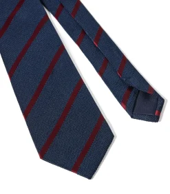 Heren Polo Club Zijden stropdas met strepen en -logo