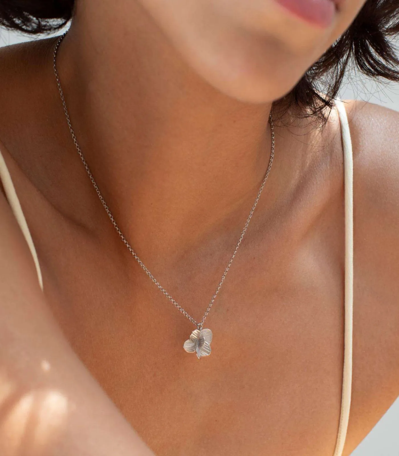 DAMES Joidart Zilveren ketting Pampalonia met bloemhanger