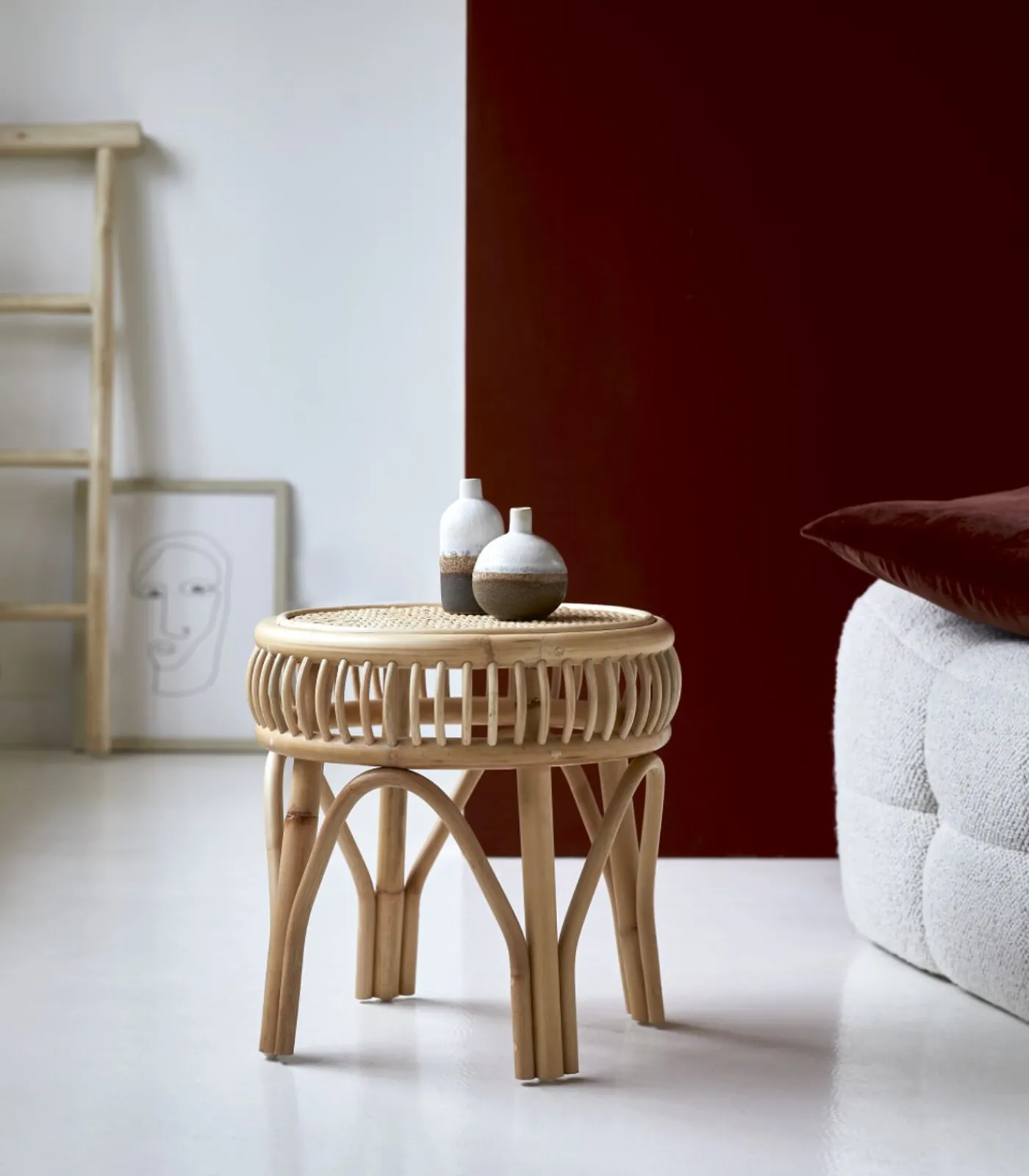 Outlet Zita - Nachtkastje van rotan Bedden