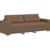 vidaXL 3-Zits Sofa met kussen Bruin Stof