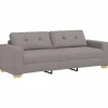 vidaXL 3-Zits Sofa met kussen Taupe Stof