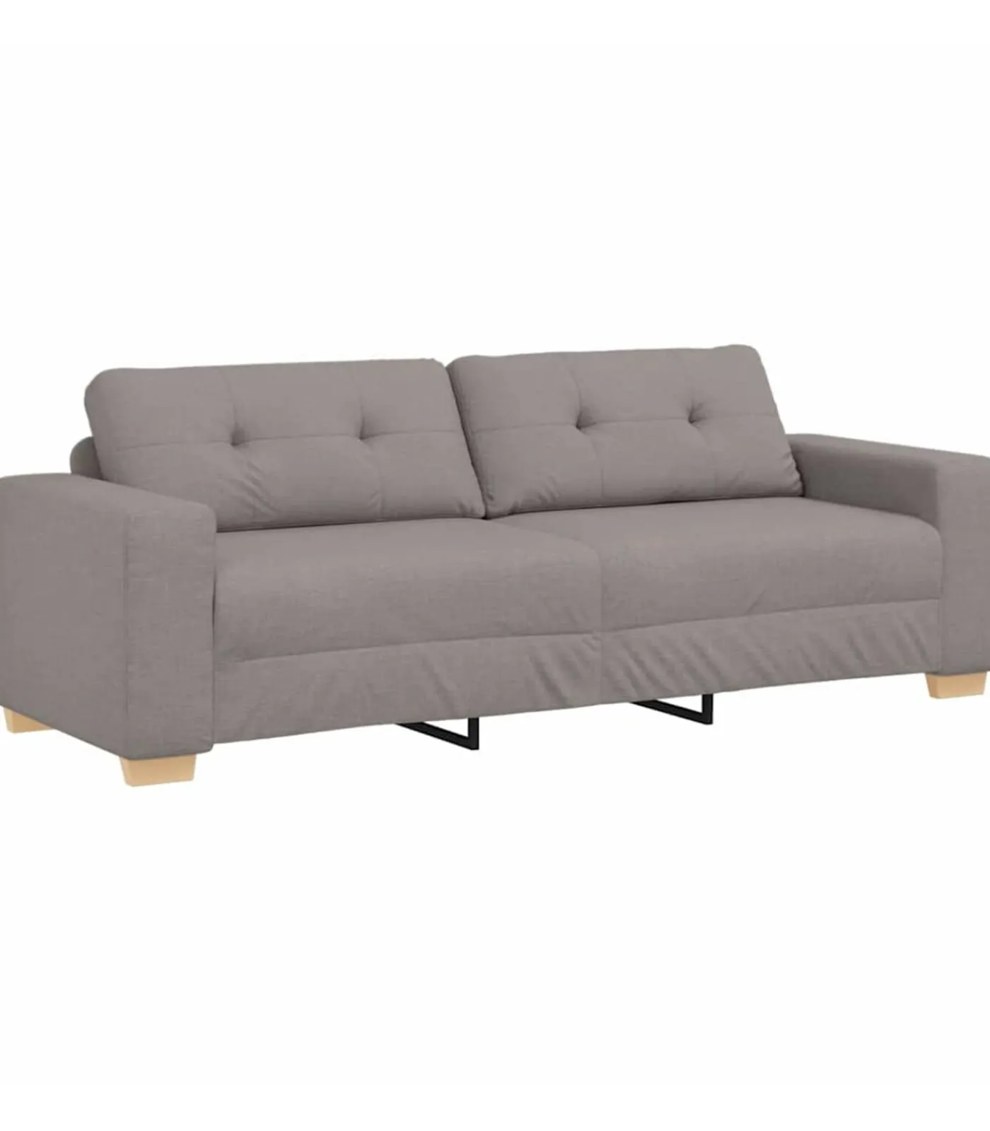 vidaXL 3-Zits Sofa met kussen Taupe Stof