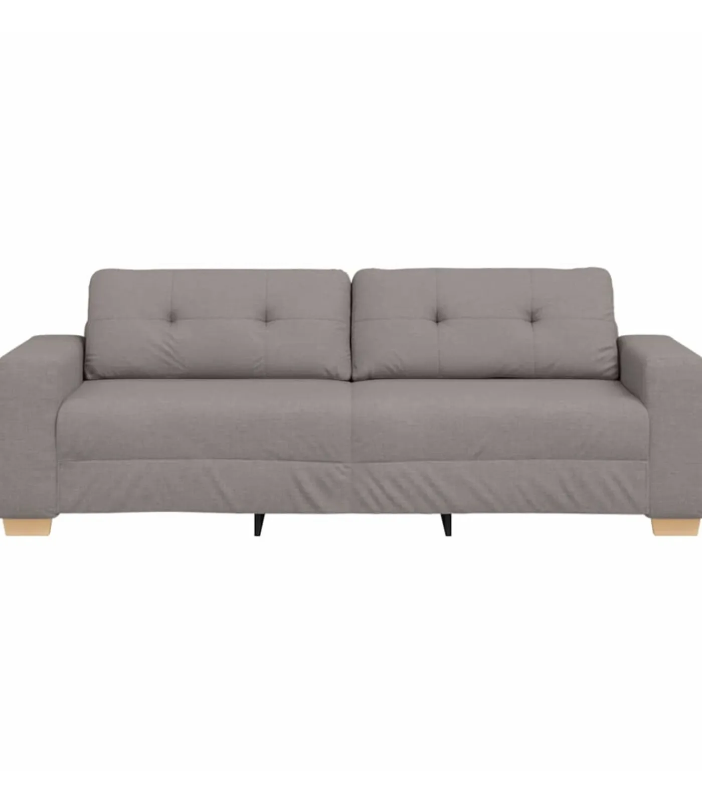 vidaXL 3-Zits Sofa met kussen Taupe Stof