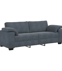 vidaXL 3-zitsbank 178 cm fluweel donkergrijs