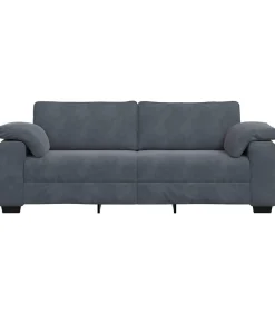 vidaXL 3-zitsbank 178 cm fluweel donkergrijs