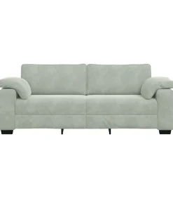 vidaXL 3-zitsbank 178 cm fluweel lichtgrijs