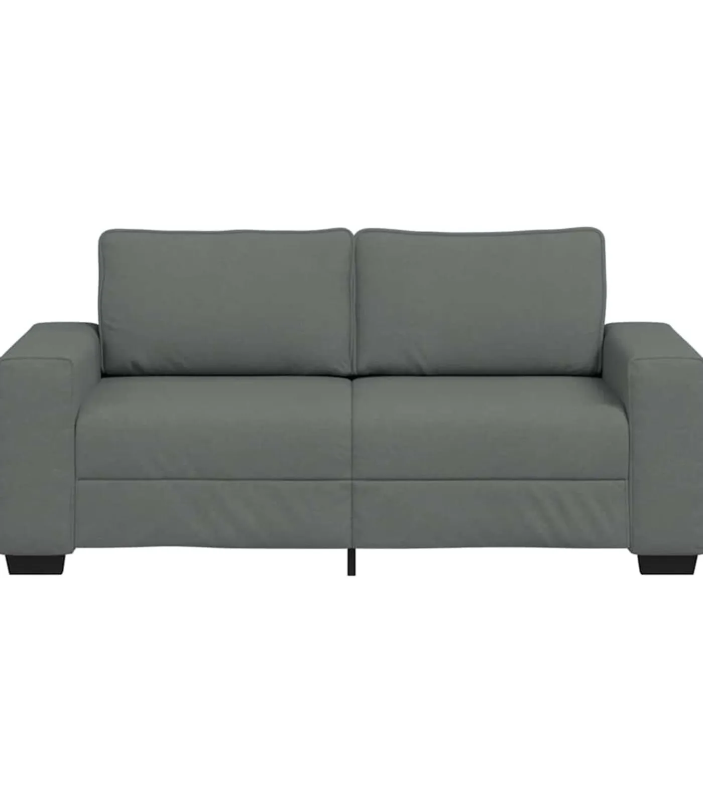 vidaXL 2-zitsbank 140 cm stof donkergrijs