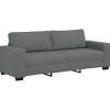 Clearance 3-zitsbank 180 cm stof donkergrijs Zetels