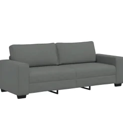 Clearance 3-zitsbank 180 cm stof donkergrijs Zetels