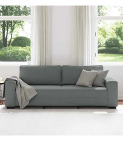 Clearance 3-zitsbank 180 cm stof donkergrijs Zetels