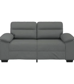 vidaXL 2-zitsbank 120 cm stof donkergrijs