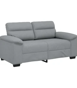 vidaXL 2-zitsbank 120 cm stof lichtgrijs