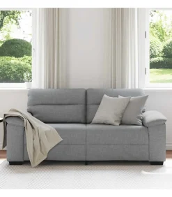 vidaXL 2-zitsbank 140 cm stof lichtgrijs