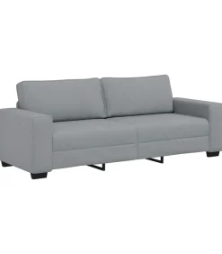 Hot 3-zitsbank 180 cm stof lichtgrijs Zetels