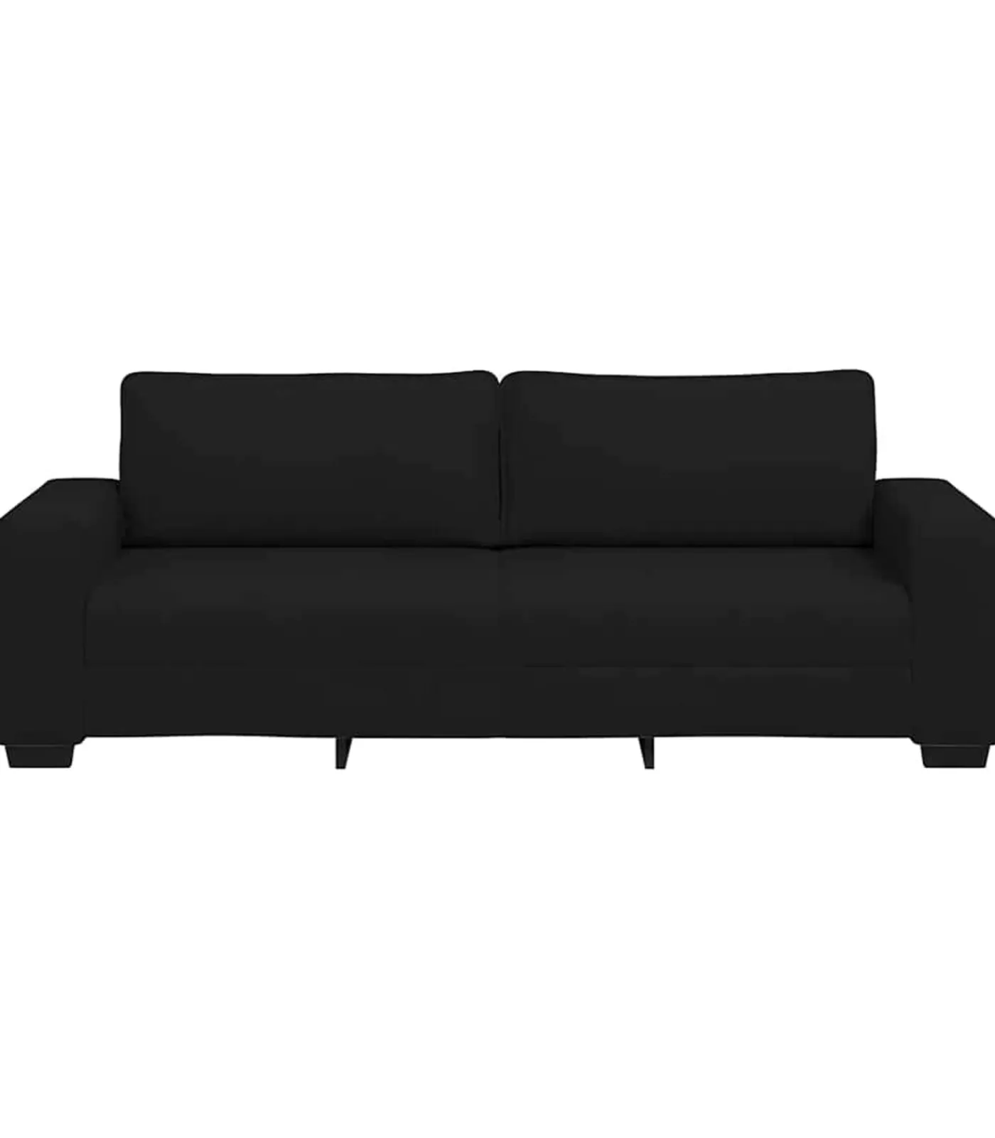 vidaXL 3-zitsbank 180 cm stof zwart