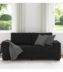 Online 2-zitsbank 140 cm stof zwart Zetels