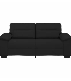 vidaXL 2-zitsbank 140 cm stof zwart