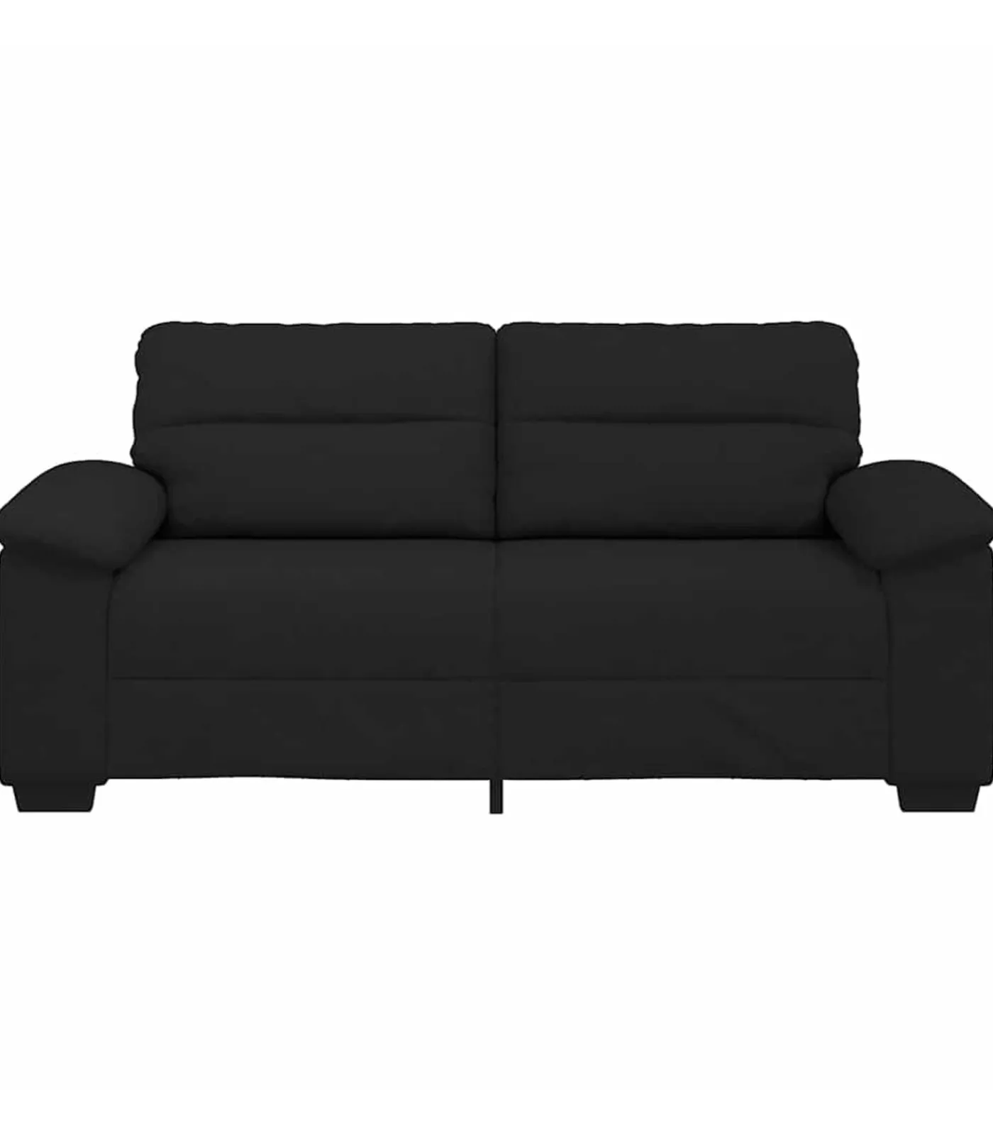 vidaXL 2-zitsbank 140 cm stof zwart