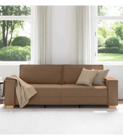 vidaXL 3-zitsbank Bruin 180 cm Stof