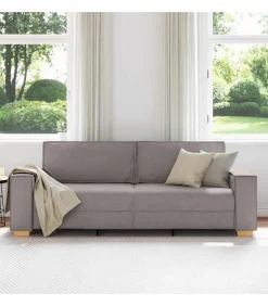 vidaXL 3-zitsbank Taupe 180 cm Stof