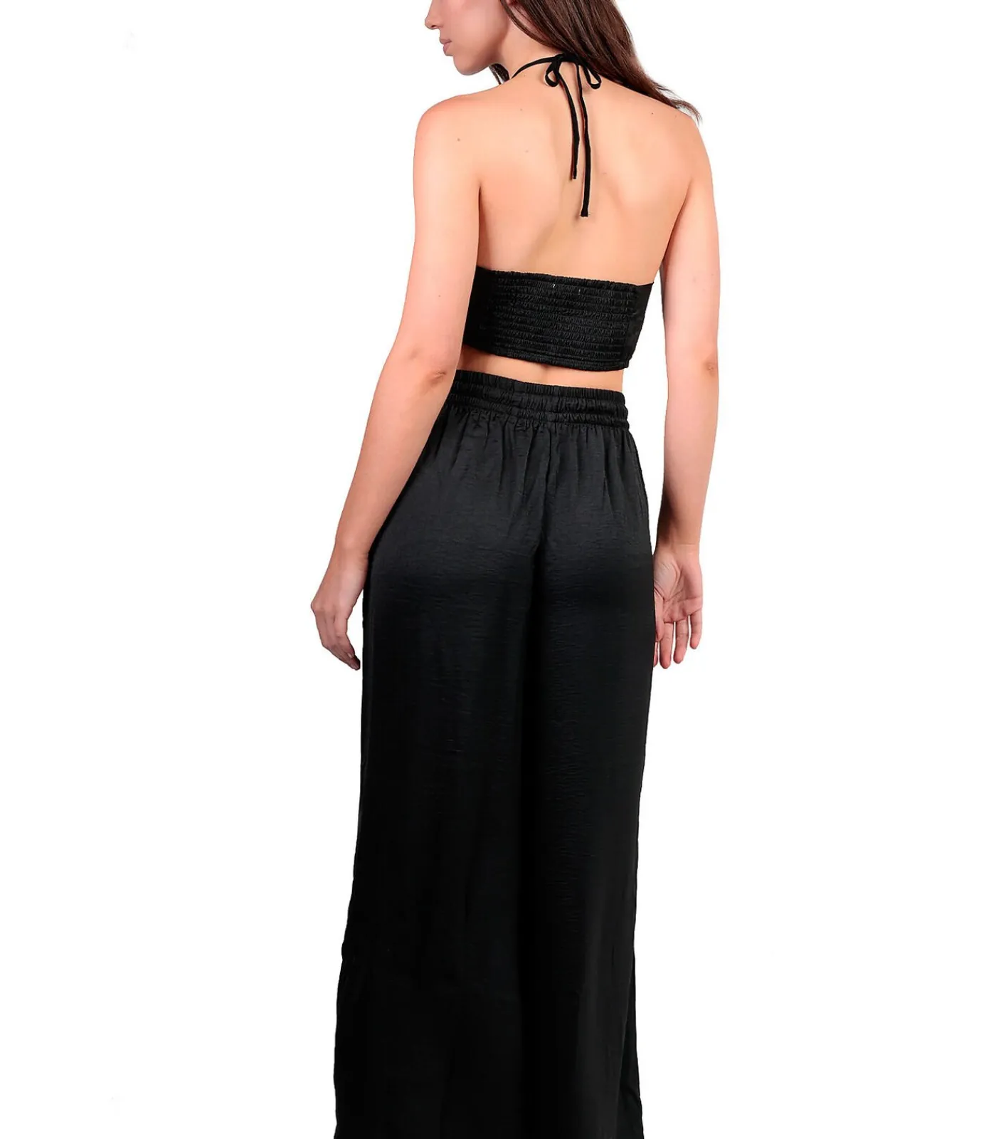 DAMES ADMAS Zomerse satijnen top en broek Satinee Beach