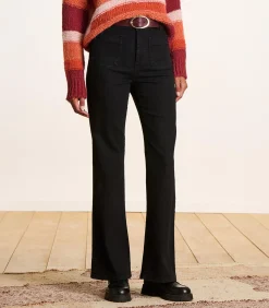 zwart bootcut jeans van organisch katoen DAMES Jeans