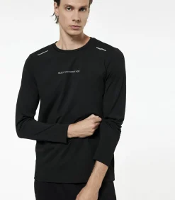 New Zwart Lang Mouwloos Bedrukt T-shirt Heren T-Shirts & Polo's