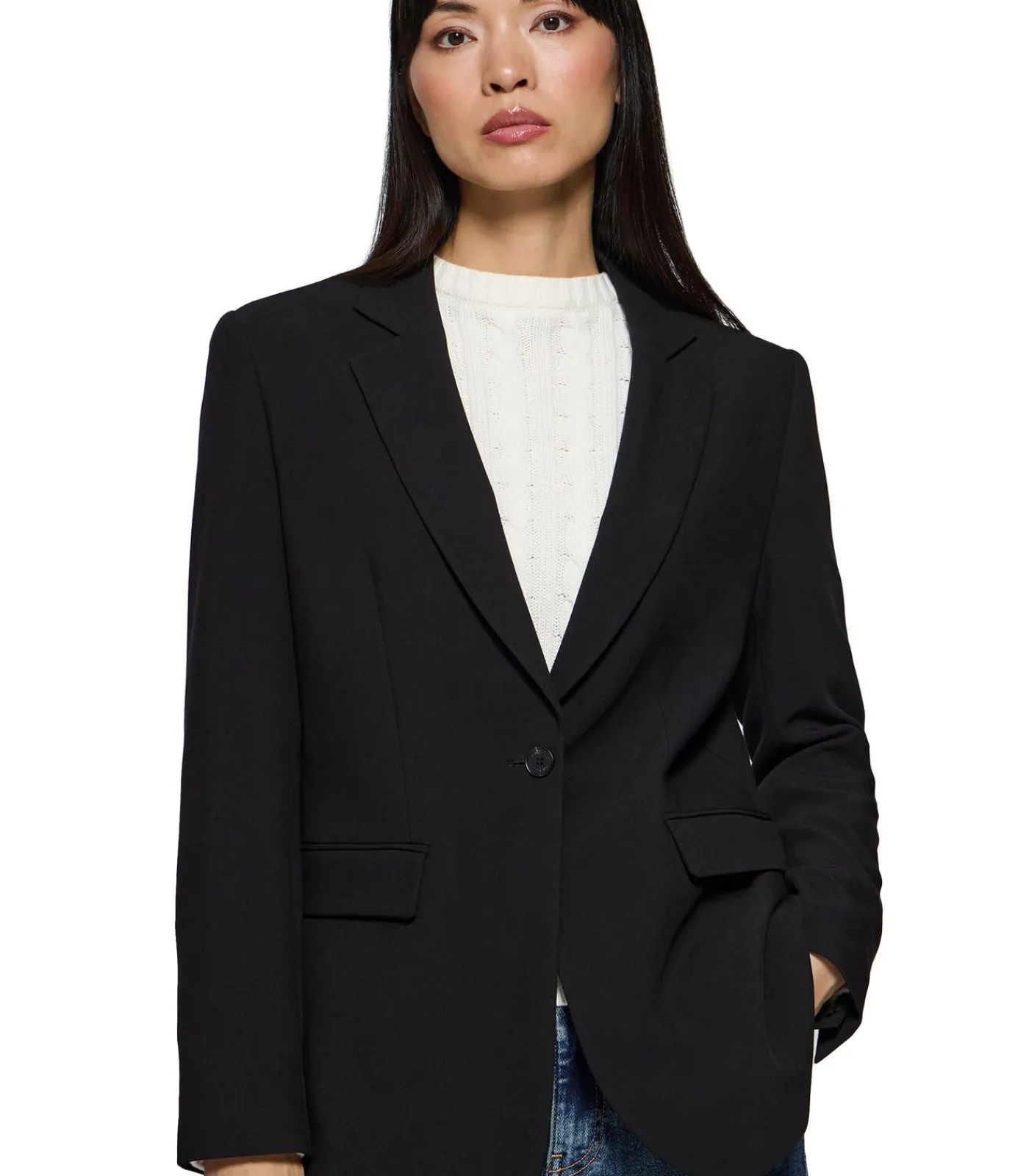 DAMES Polo Club Zwarte blazer met knopen en -details