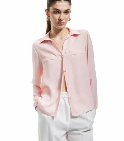 DAMES Koton Zwarte Blouse Klassieke Kraag Lange Mouwen