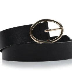 Sale Zwarte damesriem met ovale gesp DAMES Riemen