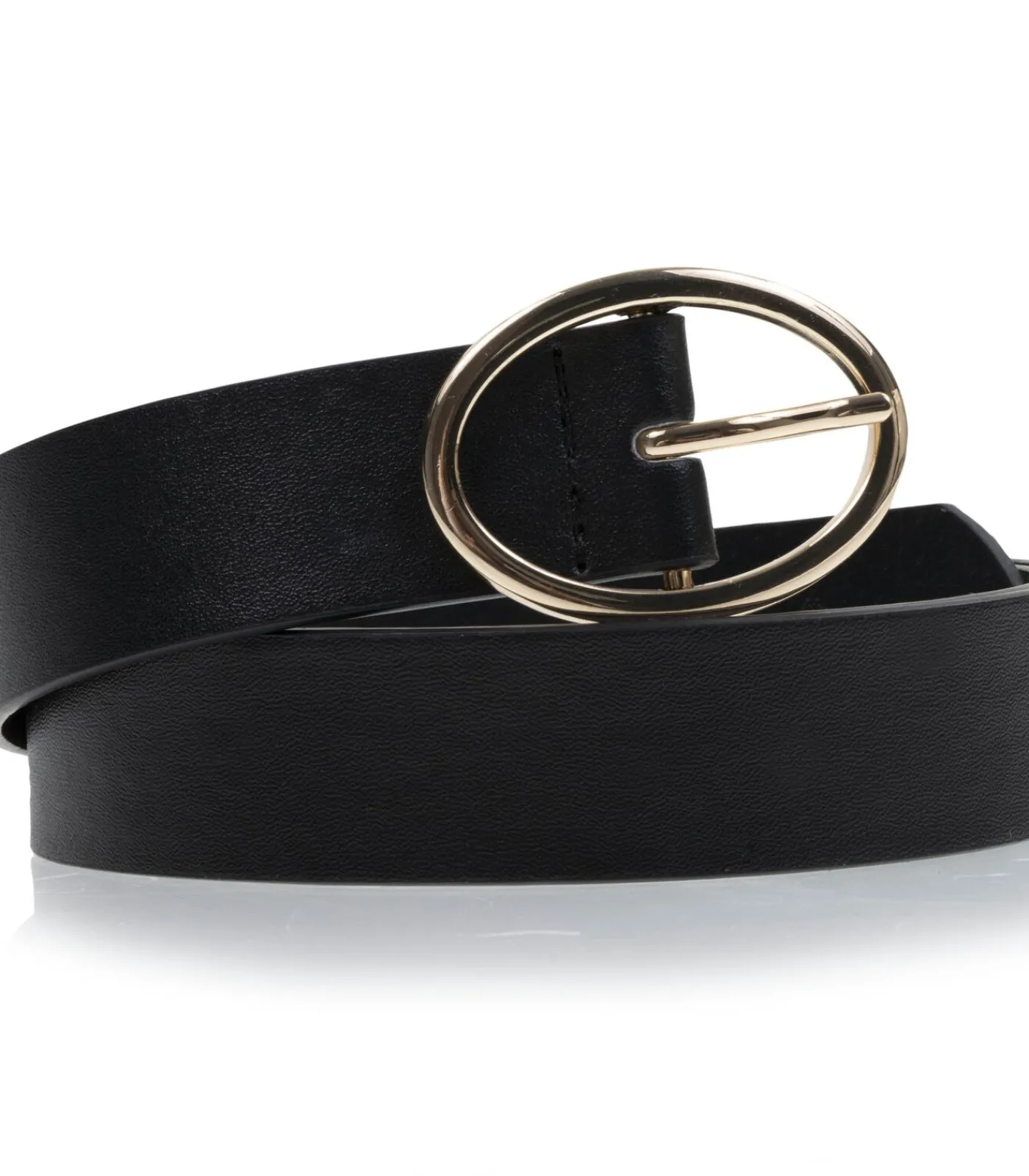 Sale Zwarte damesriem met ovale gesp DAMES Riemen