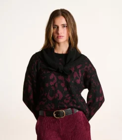 DAMES La Fée Maraboutée Zwarte driehoekige sjaal