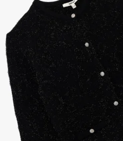 Best Zwarte Gebreide Cardigan Lange Mouwen Knoopsluiting DAMES Truien & Cardigans