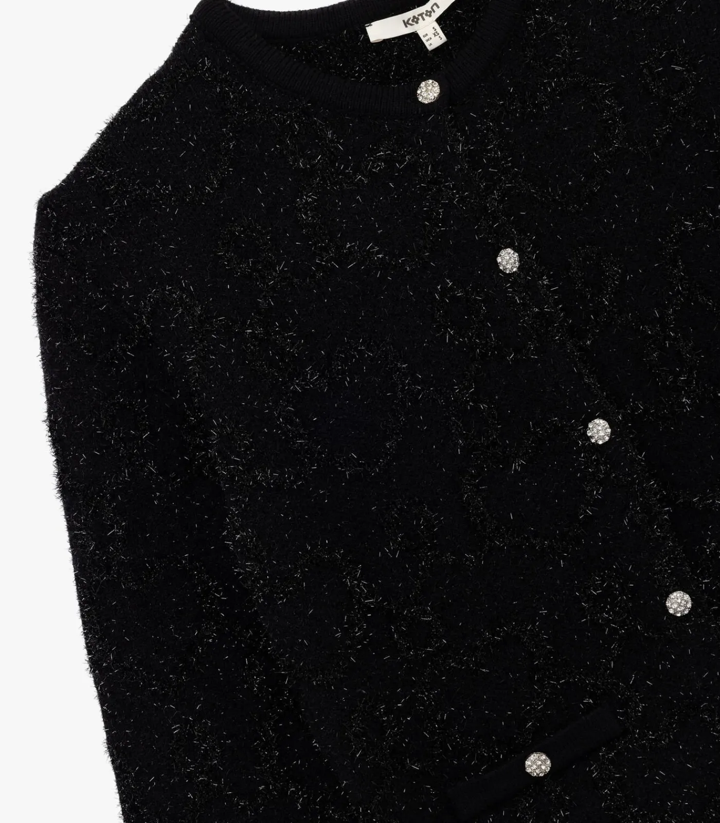 Best Zwarte Gebreide Cardigan Lange Mouwen Knoopsluiting DAMES Truien & Cardigans