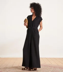 Best Zwarte jumpsuit met korte mouwen DAMES Jumpsuits
