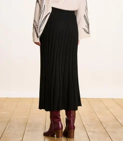 DAMES La Fée Maraboutée Zwarte midirok van geplooide stof