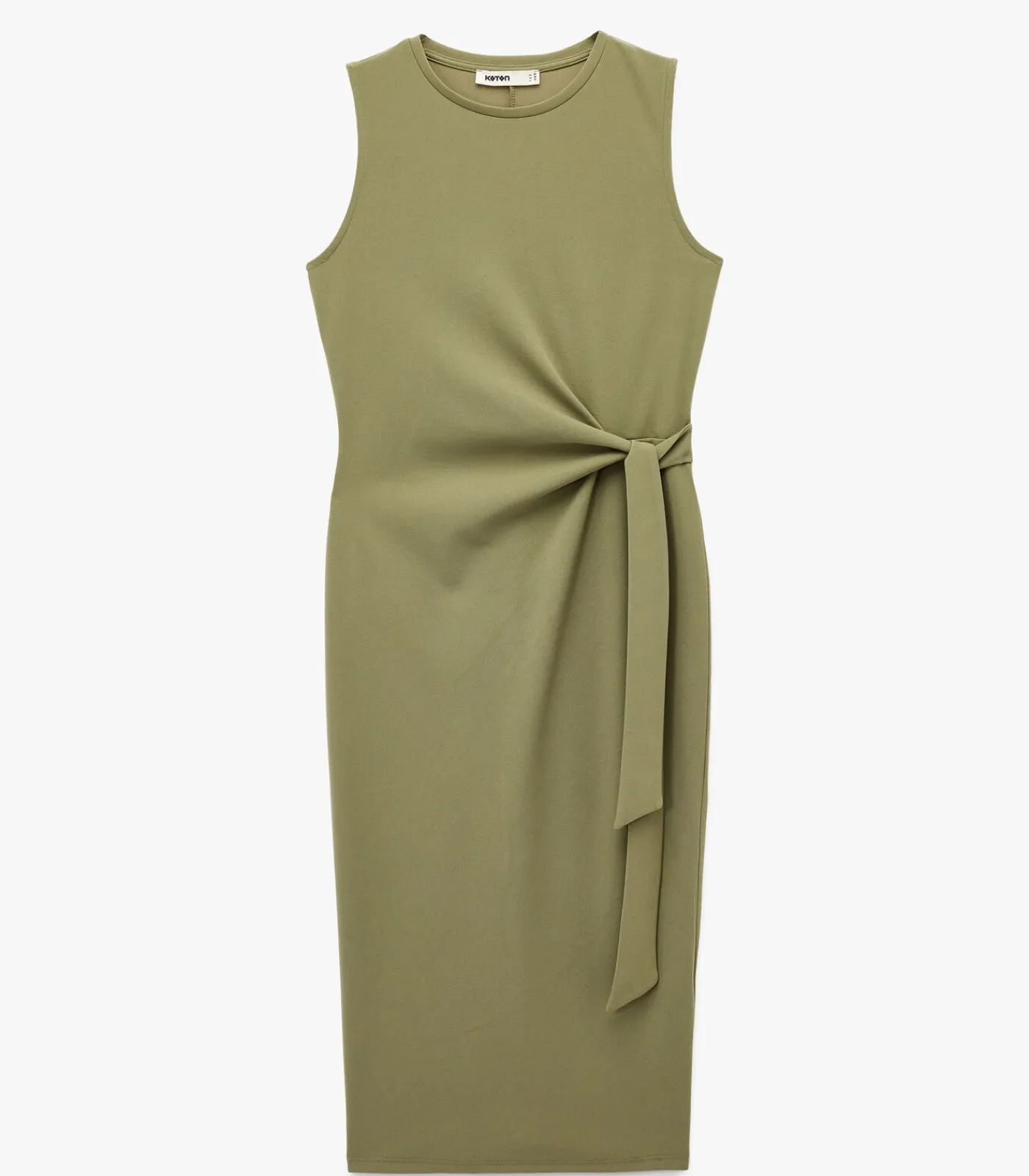 Best Zwarte Mouwloze Midi-jurk met Ceintuur DAMES Jurken