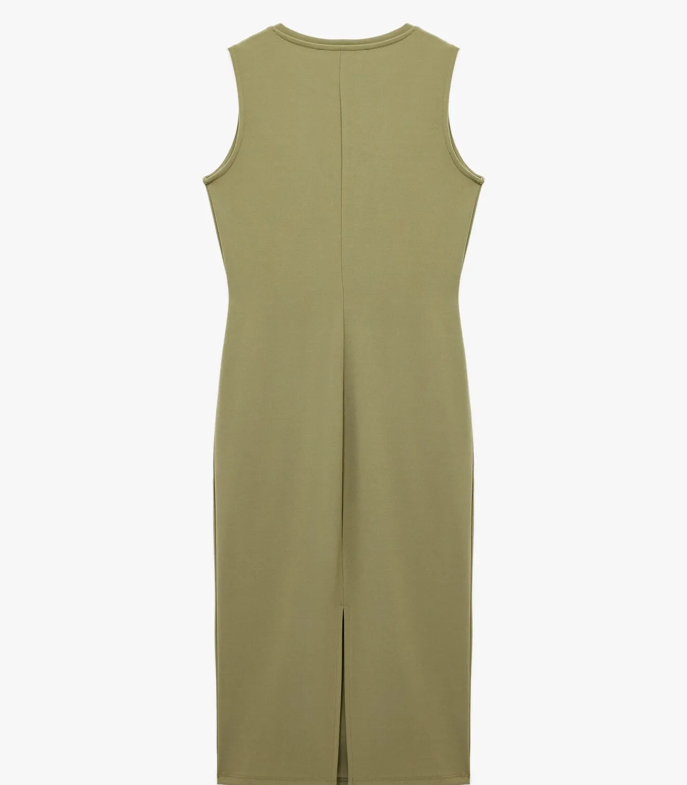 Best Zwarte Mouwloze Midi-jurk met Ceintuur DAMES Jurken