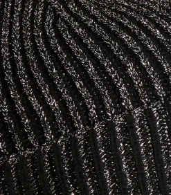 New Zwarte muts met zilveren lurex, gebreid DAMES Hoeden & Petten