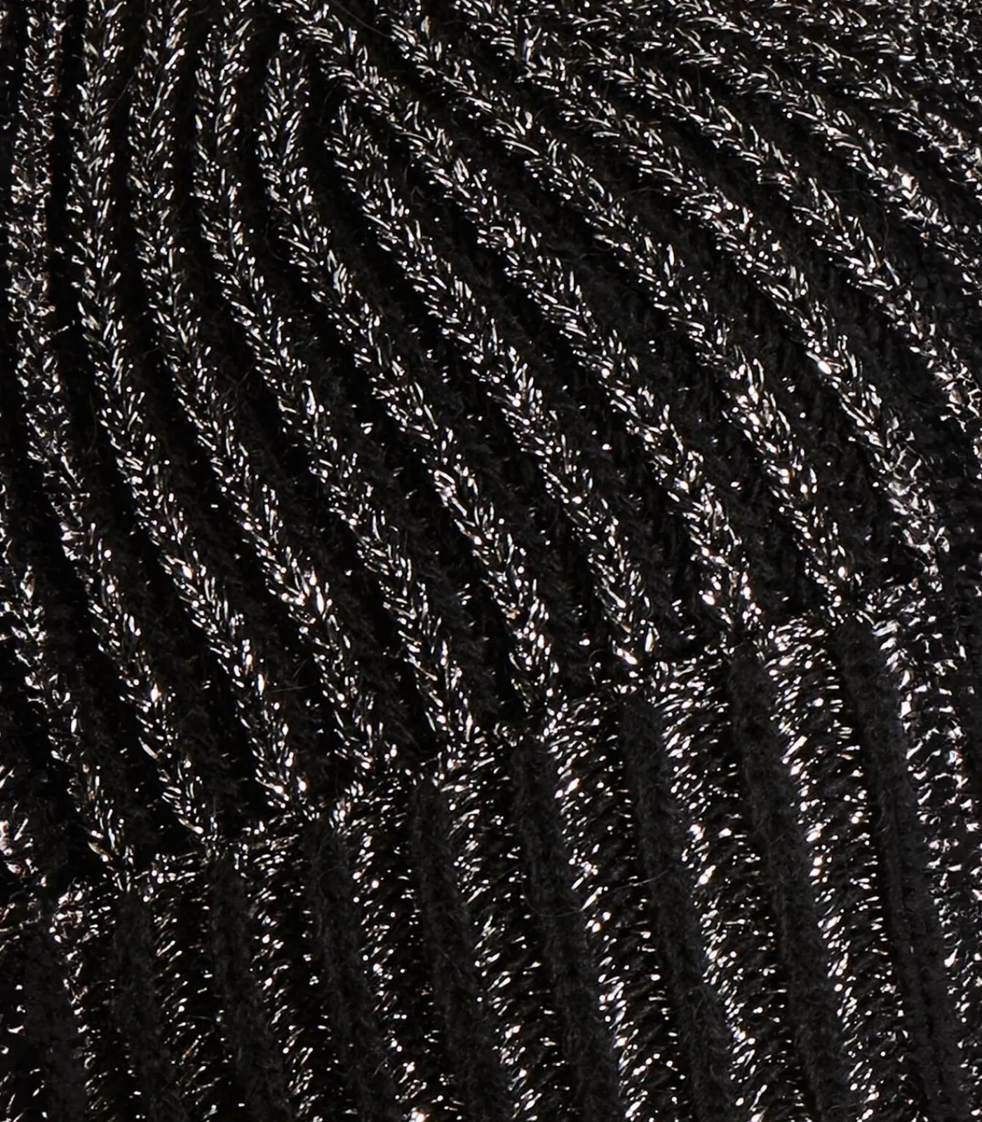 New Zwarte muts met zilveren lurex, gebreid DAMES Hoeden & Petten