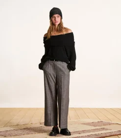 New Zwarte muts met zilveren lurex, gebreid DAMES Hoeden & Petten