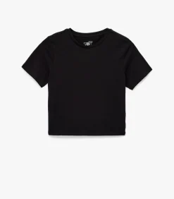 Hot Zwarte Slanke Pasvorm T-shirt Korte Mouwen DAMES T-Shirts & Tops