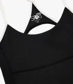 DAMES Koton Zwarte Slim Fit Sporttop Mouwloos Rugdetail