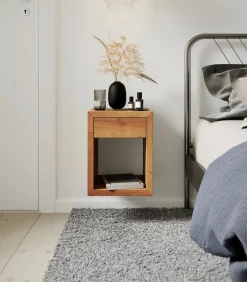 Woodek Zwevend Nachtkastje HUGO in eikenhout